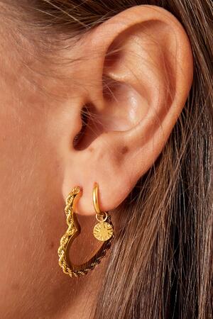 Boucles d'oreilles pendantes étoile Argenté Acier inoxydable h5 Image2